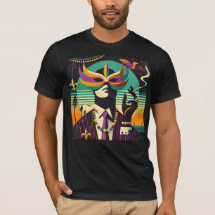 Camiseta Retro de Meados do Século anos 60 Mardi Gras O Hom