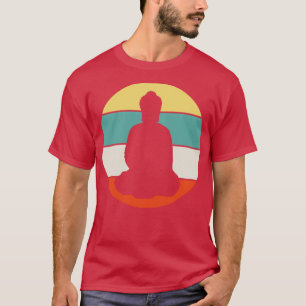 Camiseta Retro de Meditação Budista