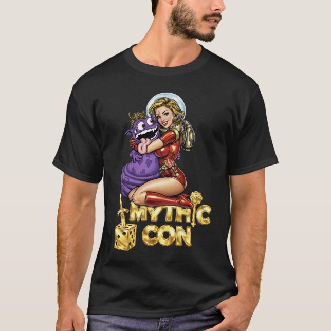 Camiseta Retro de Menina de Ficção Científica (Frente)