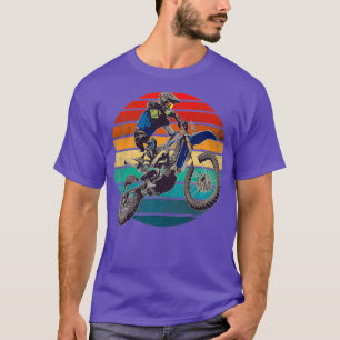 Camiseta Retro de motocicleta em corridas para Motocross
