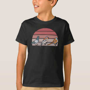 Camiseta Retro de observação de pássaros
