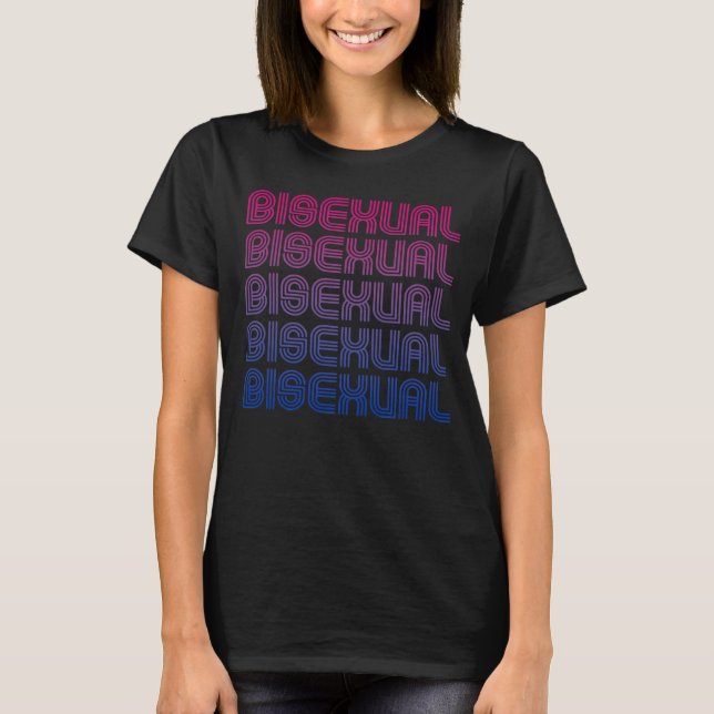 Camiseta Retro de Orgulho Bissexual (Frente)