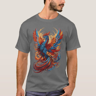 Camiseta Retrô de pássaro fantasma colorida