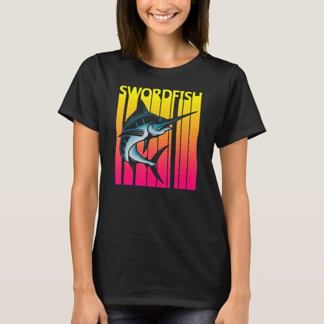 Camiseta Retrô de Peixes-Espadarte (Frente)