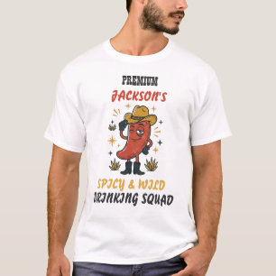 Camiseta Retro de Pimenta Personalizada para Beber