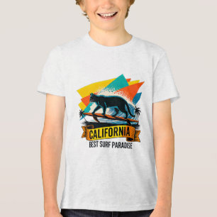 Camiseta Retro de Praia da Califórnia para Meninos