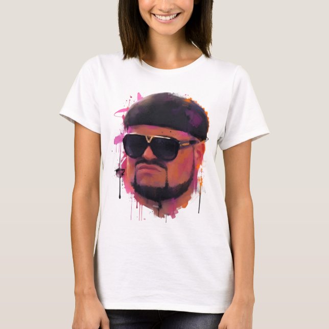 Camiseta retrô de retrato 2 (Frente)