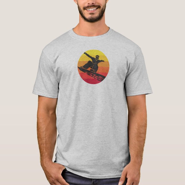 Camiseta Retro de Salto de Neve (Frente)