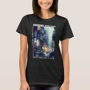 Camiseta Retro de Streetwear Japonês Vibes Aestético Tokyo