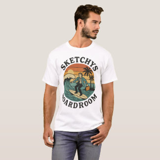 Camiseta retrô de surf Sketchys Boardroom