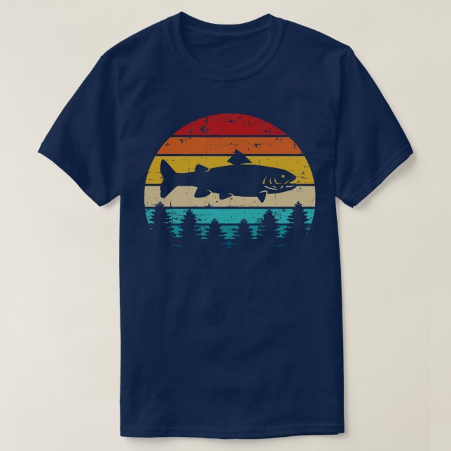 Camiseta Retro de Trout Vintage (Frente do Design)