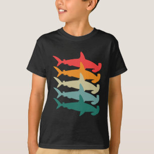 Camiseta Retro de Tubarão-martelo