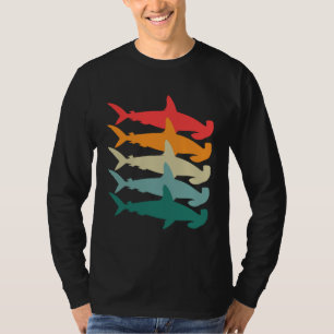 Camiseta Retro de Tubarão-martelo