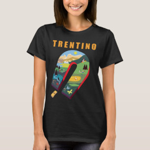 Camiseta Retro de Viagem Trentino Itália Alpes