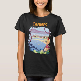 Camiseta Retro de Viagens de Cannes French Riviera