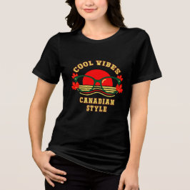 Camiseta retrô de vibrações legais ao estilo canad