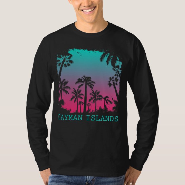 Camiseta Retro de Vintage das Ilhas Cayman (Frente)