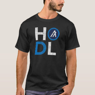 Camiseta Retro de Vintagem com Crypto Hodl Algorand