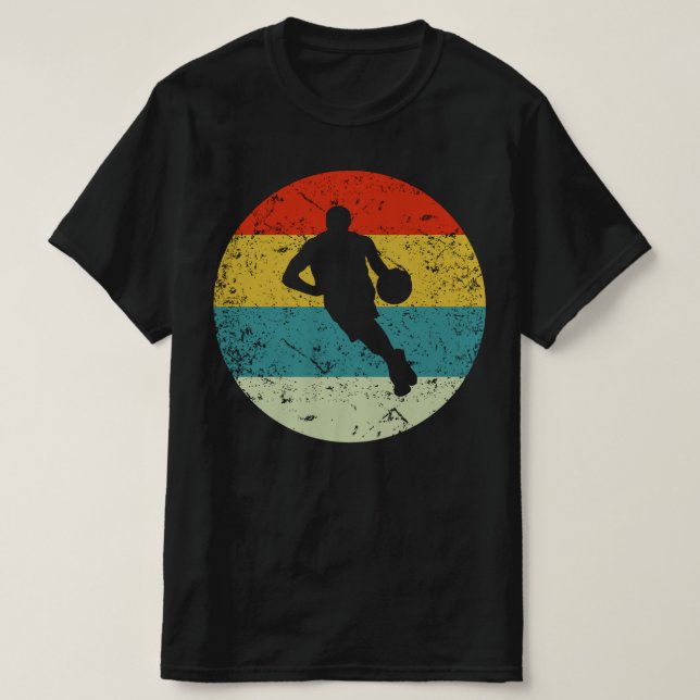 Camiseta retro de vintagem de basquetebol (Frente do Design)
