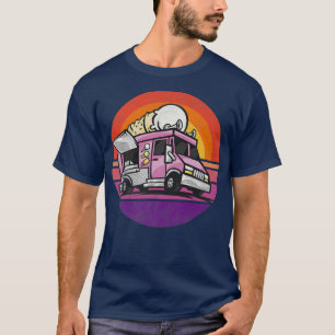 Camiseta Retro de Vintagem de Caminhão de sorvete