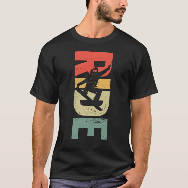 Camiseta Retro de Vintagem de Curso de Neve (Frente)