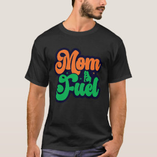 Camiseta Retrô De Vintagem De Dia de as mães Alimentado Pel