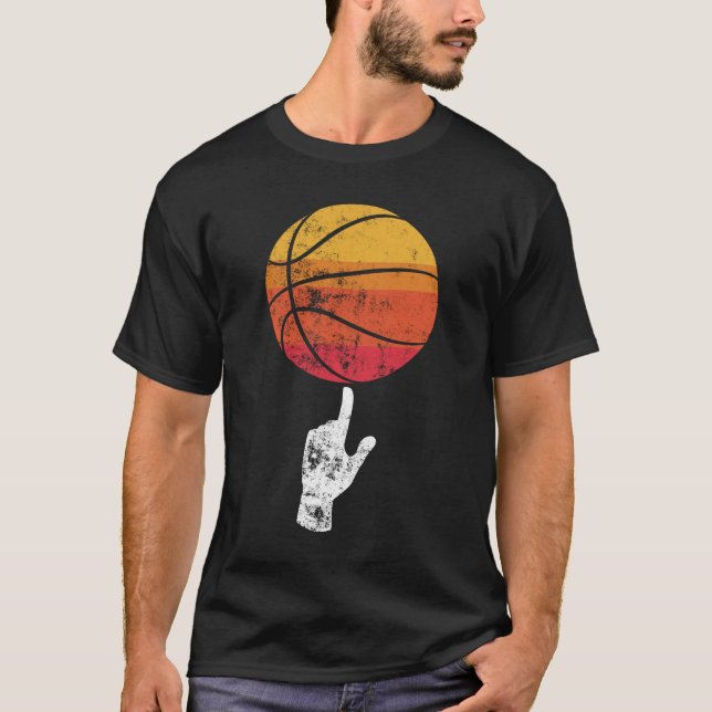 Camiseta Retro De Vintagem De Futebol De Basquete (Frente)