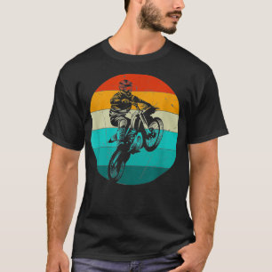 Camiseta Retrô De Vintagem De Motocross, Homens E Meninos D