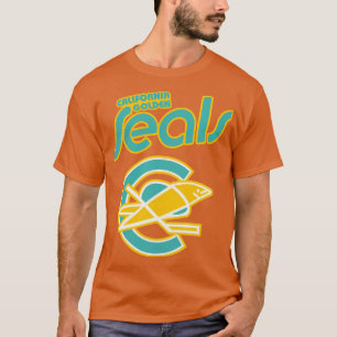 Camiseta Retro Defunct California Ouro Seals Ice Hockey