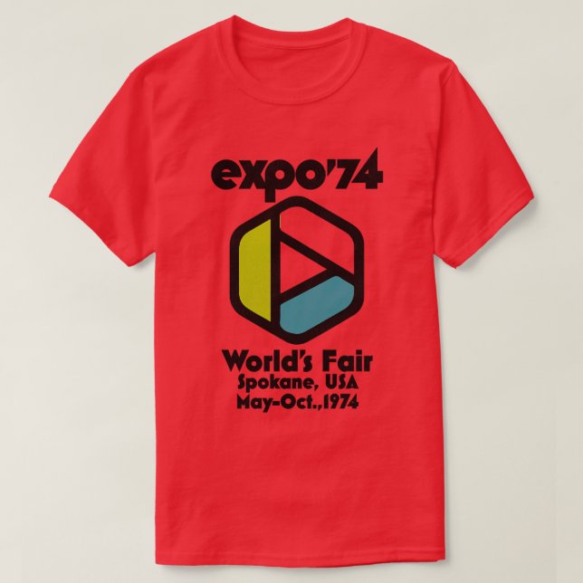 Camiseta Retro Defunct Expo 74 Mundos Fair Spokane Washingt (Frente do Design)