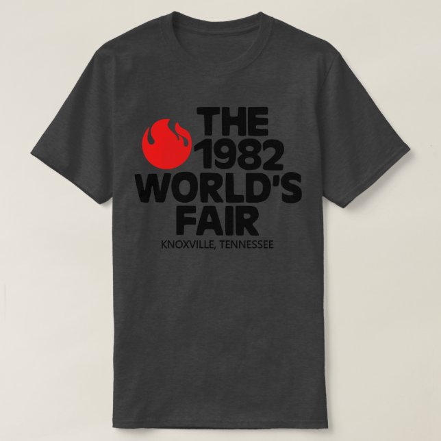 Camiseta Retro Defunct Expo 82 Worlds Fair Knoxville Tennes (Frente do Design)