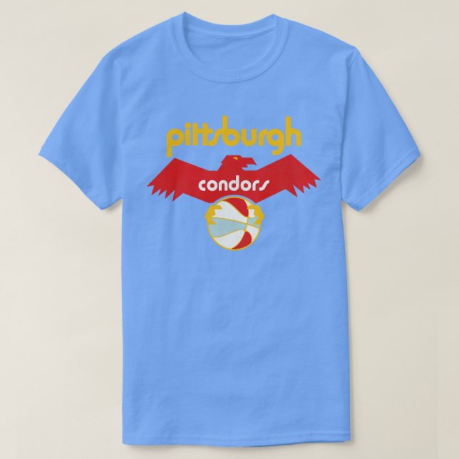 Camiseta Retro Defunct Pittsburgh Condors ABA Basball Te (Frente do Design)