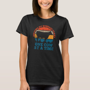 Camiseta Retro Deixando meu marido louco uma vaca de cada v