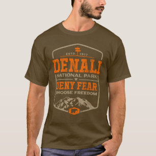 Camiseta Retro Denali National Park Deny Medo de Caminhada