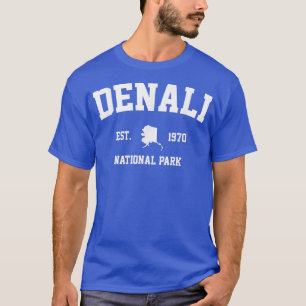 Camiseta Retro Denali National Park Hiking Alaska Est 1970