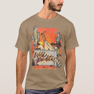 Camiseta Retro Desert Cactus Cowgirl Wild Bandita Western C