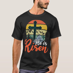 Camiseta Retro Deus Jesus Ele Risen Christian 2022 Happy Ea