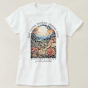 Camiseta Retrô Deus Transforma Peças Quebradas Em Obras-Mes