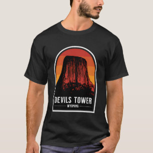 Camiseta Retro Devils Torre Nacional Monumento Wyoming Hiki