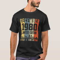 Retro Dezembro 1980 aniversário de 40 anos Funny G