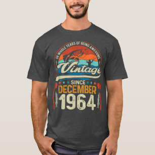 Camiseta Retro Dezembro De 1964 58 Anos De Pesca Com Mais D