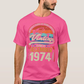 Camiseta Retro Dezembro De 1974 48 Anos De Pesca Com Mais D
