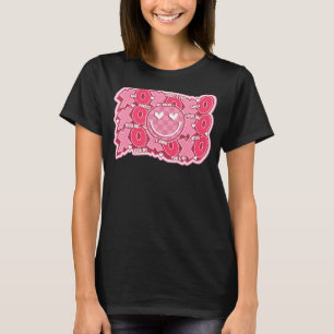 Camiseta Retro Dia de os namorados Abraça Beijos Felizes Fa