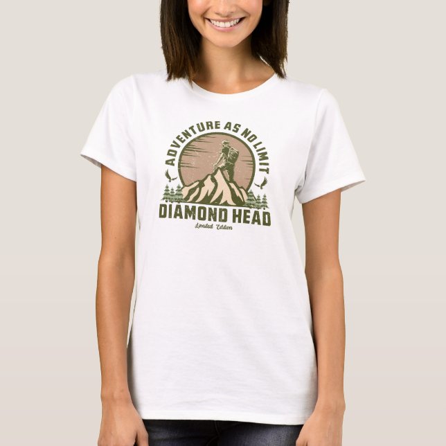 Camiseta Retro Diamond Head Hike Sunset (Frente)