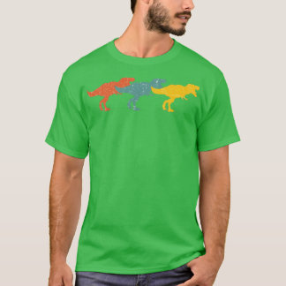 Camiseta retro dinossaur trex em vintagem angustiada