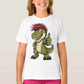 Camiseta Retro Dinossauro, Gráfico Divertido de Di