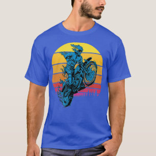 Camiseta Retro Dirt Bike Vintage Sunset Motocross para