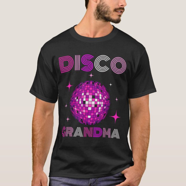 Camiseta Retro Disco Grandma 70s 80s Dance Party Mirror Bal (Frente)