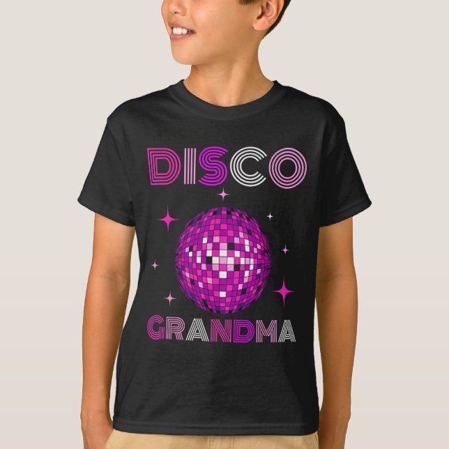 Camiseta Retro Disco Grandma 70s 80s Dance Party Mirror Bal (Frente)