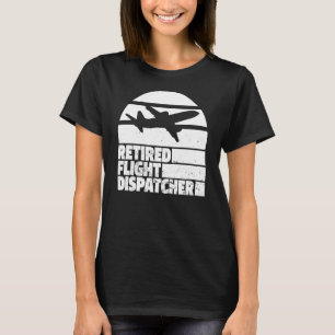 Camiseta Retro Dispatcher Dispensa de Voo De Vintagem Da Po